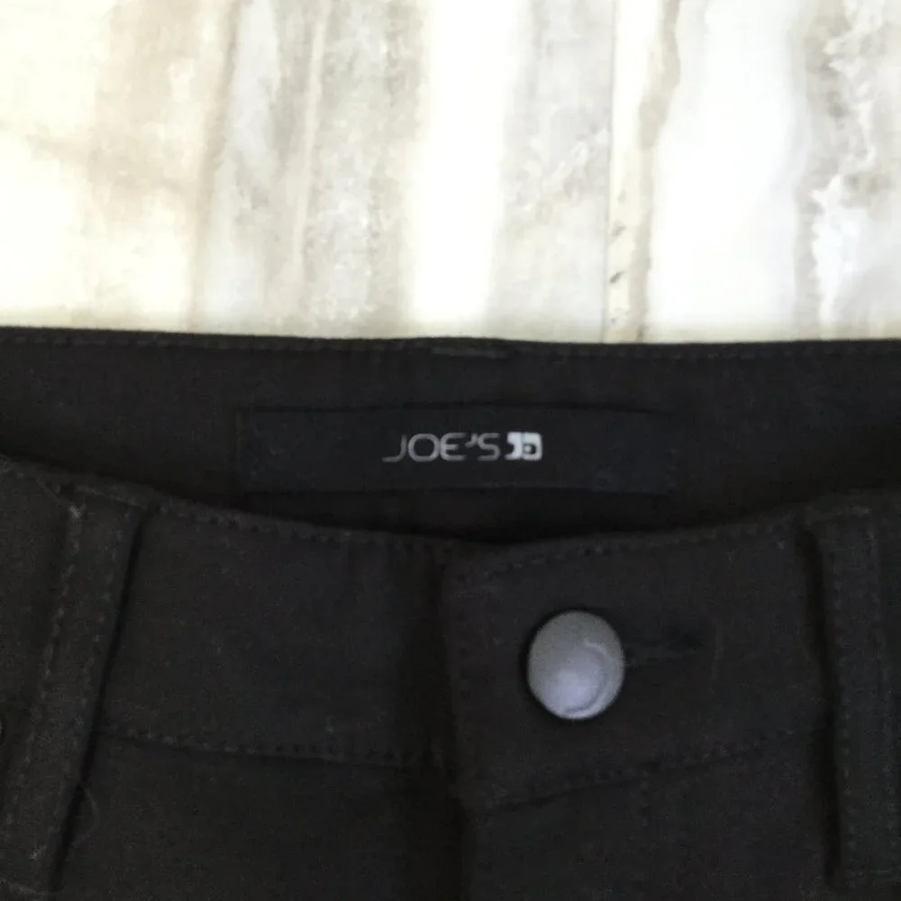 Joe's Jeans Lace Up Skinny Ankle Black Pant 29